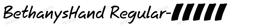 BethanysHand Regular字体转换